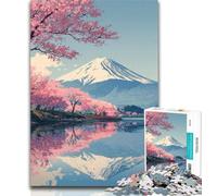 Rompecabezas de 1000 Piezas para Adultos, de Anime Monte Fuji, para Adolescentes, con póster y Hoja de Trivia a Juego, para Mayores de 14 años, 50x75cm