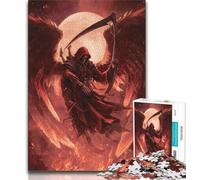 Rompecabezas de 1000 Piezas para Adultos de Blood Moon Reaper Ayuda a ejercitar el Cerebro Juguetes adictivos para Cultivar la Paciencia y la interacción Entre Padres e Hijos (38x26cm)