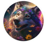Rompecabezas de 1000 Piezas para Adultos, de cartón, con diseño de Lobo. Un desafío para Adolescentes, Ideal para una Noche de Juegos en Familia (67,5 x 67,5 cm).