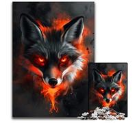 Rompecabezas de 1000 Piezas para Adultos, de cartón, con un Zorro Rojo y Negro Un desafío para Adolescentes, Ideal para una Noche de Juegos en Familia, 26x38cm