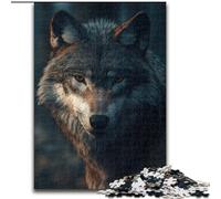 Rompecabezas de 1000 Piezas para Adultos, de cartón, de Lobo Salvaje Un desafío para Adolescentes, Ideal para una Noche de Juegos en Familia (26x38cm)