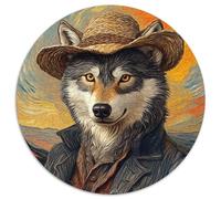 Rompecabezas de 1000 Piezas para Adultos, de cartón, de Van Gogh Wolf. Regalo para Hombres y Mujeres, para Uso Diario y Ocasiones Especiales (tamaño 67,5 x 67,5 cm).