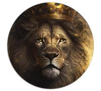 Rompecabezas de 1000 Piezas para Adultos,de cartón Redondo,de la línea de Sangre de los Reyes León divertirse en Familia en Navidad,Acción de Gracias,cumpleaños y Pascua 67,5 x 67,5 cm.