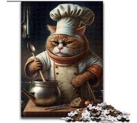 Rompecabezas de 1000 Piezas para Adultos, de Chef Cat, para Adolescentes, Juegos desafiantes (tamaño 50x75cm)