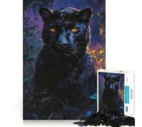 Rompecabezas de 1000 Piezas para Adultos de Crepúsculo y Pantera Negra Juego Divertido para desarrollar la Mente y el Pensamiento Actividad de Ocio y cumpleaños (50x75cm)