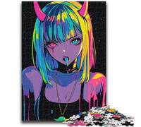 Rompecabezas de 1000 Piezas para Adultos, de Demon Dragon Girl, para Adolescentes, un Divertido Regalo y Actividad para el hogar, un Juguete para días lluviosos (26x38cm)