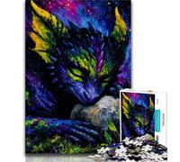 Rompecabezas de 1000 Piezas para Adultos de dragón y Tierra para Adolescentes colección de Artistas Juguete de Arte (50x75cm)