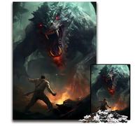 Rompecabezas de 1000 Piezas para Adultos de fantasía con el Monstruo del Jefe Final Rompecabezas desafiante para Adolescentes Ideal para una Noche de Juegos en Familia 1000 Piezas (75 x 50 cm)