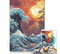 Rompecabezas de 1000 Piezas para Adultos de Katsushika Hokusai, Juegos relajantes, decoración para el hogar, Toda la Familia 38x26cm