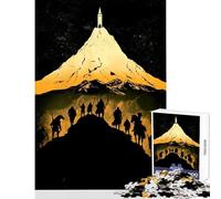 Rompecabezas de 1000 Piezas para Adultos de La Comunidad del Anillo decoración del hogar Juguetes Ideas de Regalo Juego Familiar con Piezas de Formas aleatorias Totalmente entrelazadas tamaño 38x26cm