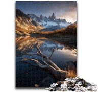 Rompecabezas de 1000 Piezas para Adultos de Los Glaciares en Chile Rompecabezas para Adultos, educativos y de Aprendizaje Toda la Familia (75x50cm)