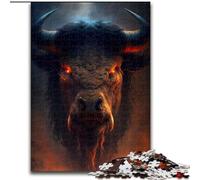 Rompecabezas de 1000 Piezas para Adultos de Madera de Bisonte demoníaco, Navidad y Año Nuevo, Regalo Festivo de 50x75cm para Juego Interactivo Familiar