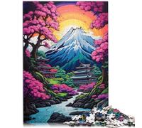 Rompecabezas de 1000 piezas para adultos de montañas y árboles, colección desafiante de artistas de juegos, arte fino, 14.95 x 20.47 pulgadas