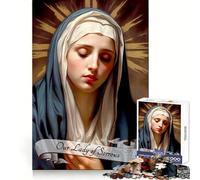 Rompecabezas de 1000 Piezas para Adultos de Nuestra Señora de los Dolores, Juguete para ejercitar la Mente, Alivio del estrés, decoración de Pared con Bordes definidos (38x26cm)
