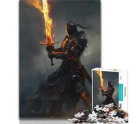 Rompecabezas de 1000 Piezas para Adultos, de un poderoso Caballero Medieval, para Adolescentes, con póster y Hoja de Trivia a Juego, para Mayores de 14 años (tamaño 38x26cm)