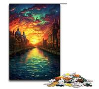 Rompecabezas de 1000 Piezas para Adultos de Venecia Italia Un Juego desafiante Una Obra de Arte Apto para Adolescentes de 14 años en adelante 75 x 50 cm