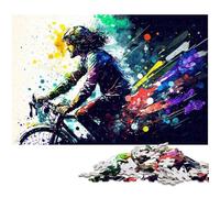 Rompecabezas de 1000 Piezas para Adultos, decoración del hogar, Ideal para una Bicicleta Colorida 50x75cm/19,68x29,52 Pulgadas.