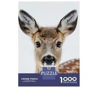 Rompecabezas De 1000 Piezas para Adultos Deer Face Rompecabezas para Adultos Juegos Relajantes Regalos para Mujeres Desafiantes para Completar 52x38cm/1000pcs