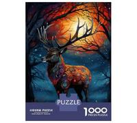 Rompecabezas De 1000 Piezas para Adultos Deer in Sunset Rompecabezas para Adultos Juego Práctico Decoración del Hogar Regalos De Cumpleaños Y Únicos 38x26cm/1000pcs