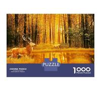 Rompecabezas De 1000 Piezas para Adultos Deer in The Forest 2 Rompecabezas para Adultos Juego De Ingenio Análisis Y Lógica Cumpleaños Y Navidad 52x38cm/1000pcs