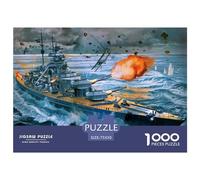 Rompecabezas de 1000 Piezas para Adultos del Acorazado Bismarck, Rompecabezas de Madera, Amigos y Familiares, 1000 Piezas (75 x 50 cm)