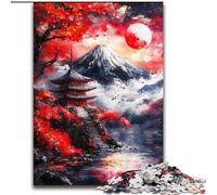 Rompecabezas de 1000 Piezas para Adultos del Monte Fuji, Japón 50x75cm Un desafío para la Mente, Actividad Familiar, decoración del hogar, Regalo navideño