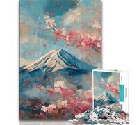 Rompecabezas de 1000 Piezas para Adultos del Monte Fuji, Japón ¡Disfruta de Tus Vacaciones en casa! Cada Pieza es única Juego Familiar desafiante y Divertido 50x75cm