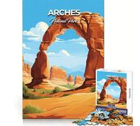 Rompecabezas de 1000 Piezas para Adultos del Parque Nacional Arches Desarrolla la Memoria, Evita distracciones y CREA una Experiencia Festiva Sorprendente (38x26cm)