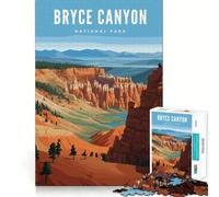 Rompecabezas de 1000 Piezas para Adultos del Parque Nacional Bryce Canyon Decoración de Corte preciso Juguete para Entrenar el Pensamiento Juego de Ocio Regalo Festivo (38x52cm)