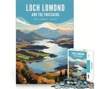 Rompecabezas de 1000 Piezas para Adultos del Parque Nacional de Loch Lomond Juego de Corte Fino para desarrollar la Capacidad de razonamiento Juego para Momentos de Tranquilidad Exhibición