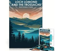 Rompecabezas de 1000 Piezas para Adultos del Parque Nacional de Loch Lomond Juego de Corte Fino para desarrollar la Capacidad de razonamiento Juego para Momentos de Tranquilidad Exhibición