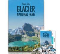 Rompecabezas de 1000 Piezas para Adultos del Parque Nacional Glaciar, 26x38cm