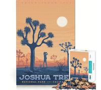 Rompecabezas de 1000 Piezas para Adultos del Parque Nacional Joshua Tree,Corte, Divertido Juego de concentración,Regalo para Jugar tranquilamente,Regalo de cumpleaños para Aficionados 50x75cm