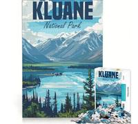 Rompecabezas de 1000 Piezas para Adultos del Parque Nacional Kluane, decoración de Pared, Ideal para la diversión Familiar, Regalo de cumpleaños o para viajeros 38x26cm