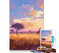 Rompecabezas de 1000 Piezas para Adultos del Parque Nacional Kruger Diversión para Todos los Gustos Un desafío Inteligente Un Juego Tranquilo y Regalo Ideal para cumpleaños y para Aficionados 38x26cm