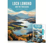 Rompecabezas de 1000 Piezas para Adultos del Parque Nacional Loch Lomond Juego Divertido para ejercitar la Mente Juego Casual para divertirse en cumpleaños (38x26cm)