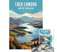 Rompecabezas de 1000 Piezas para Adultos del Parque Nacional Loch Lomond Juego Educativo desafío Juguete Juegos relajantes Divertidos y con Ideas de Regalo Originales tamaño 38x26cm