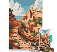 Rompecabezas de 1000 Piezas para Adultos del Parque Nacional Mesa Verde Juego Divertido para ejercitar la Mente Juego Casual para divertirse en cumpleaños (50x75cm)