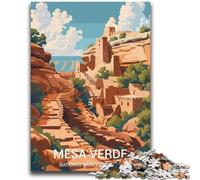 Rompecabezas de 1000 Piezas para Adultos del Parque Nacional Mesa Verde Rompecabezas de 1000 Piezas, Toda la Familia Apto para niños de 14 años (26x38cm)