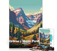 Rompecabezas de 1000 Piezas para Adultos del Parque Nacional Ordesa y Monte Perdido,Arte de Borde Premium,Rompecabezas,Regalo,Juego Casual,Actividad de cumpleaños (38x52cm)