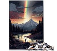 Rompecabezas de 1000 piezas para adultos del Parque Nacional Yellowstone de Estados Unidos, juego de rompecabezas de Navidad, regalos de 19.7 x 29.5 pulgadas para adolescentes de 14 años en adelante
