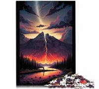 Rompecabezas de 1000 piezas para adultos del Parque Nacional Yellowstone, rompecabezas de dibujos animados de Estados Unidos, 19.7 x 29.5 pulgadas con póster a juego y hoja de preguntas