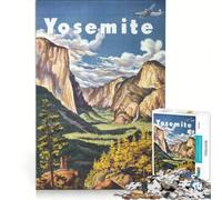 Rompecabezas de 1000 Piezas para Adultos del Parque Nacional Yosemite Juegos Familiares desafiante para completar Que fomenta el Amor Entre Parejas 38x26cm