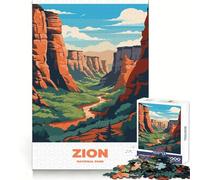 Rompecabezas de 1000 Piezas para Adultos del Parque Nacional Zion Pensamiento estratégico, Momentos de Ocio agradables, diseño Limpio, Regalo de Invierno (50x75cm)