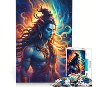 Rompecabezas de 1000 Piezas para Adultos del Señor Shiva en Colores Vibrantes Juego Interactivo para Padres e Hijos Toda la Familia 38x52cm
