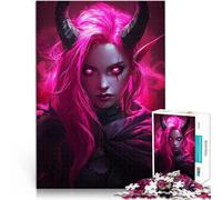 Rompecabezas de 1000 Piezas para Adultos Demonio de Pelo Rosa Entrena tu Cerebro y Tus Manos Colección de Artistas, Bellas Artes 38x26cm