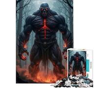 Rompecabezas de 1000 Piezas para Adultos Demonio musculoso en el Bosque Oscuro Juguetes educativos para Aprender Juegos relajantes desafío difícil Excelentes Regalos y Juguetes (tamaño 38x26cm)