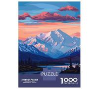 Rompecabezas De 1000 Piezas para Adultos Denali National Park Alaska Landscape Rompecabezas De Juguete Decoración De Pared Una Obra De Arte Cumpleaños Y Navidad 52x38cm/1000pcs