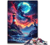Rompecabezas de 1000 Piezas para Adultos Dengta Under The Blood Moon, Juego Educativo Familiar, Regalo Ideal para Toda la Familia a Partir de 14 años, 26x38cm