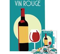 Rompecabezas de 1000 Piezas para Adultos Desafío de Inteligencia Cerebral con temática de Vino francés Juguetes adictivos Juegos Divertidos Actividades Familiares Regalos de Amigo Invisible 38x26cm